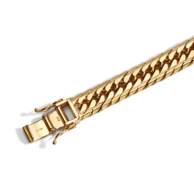 K18 18金 喜平ブレスレット 14面トリプル Mカット 50g 20cm ダブルストッパー