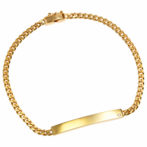 K18 プレート 喜平ブレスレット 2面シングル 20cm 中折れ