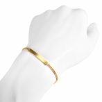 K18 プレート 喜平ブレスレット 2面シングル 20cm 中折れ