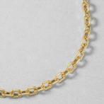 K18 18金 アズキチェーンネックレス ラインカット 4.6mm幅
