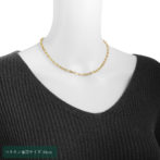 K18 18金 アズキチェーンネックレス ラインカット 4.6mm幅