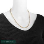 K18 18金 アズキチェーンネックレス ラインカット 4.6mm幅