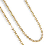 K18 18金 アズキチェーンネックレス ラインカット 4.6mm幅