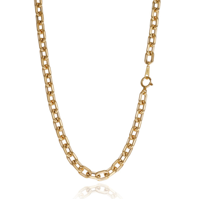 販売終了：K18 18金 ラインカット アズキ ネックレス 6.8mm幅 38cm～80cm 選べるサイズ