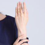 K18 18金 ハートビスマルクリング 6.5mm幅