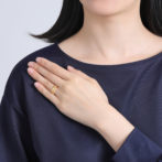 K18 18金 ハートビスマルクリング 6.5mm幅