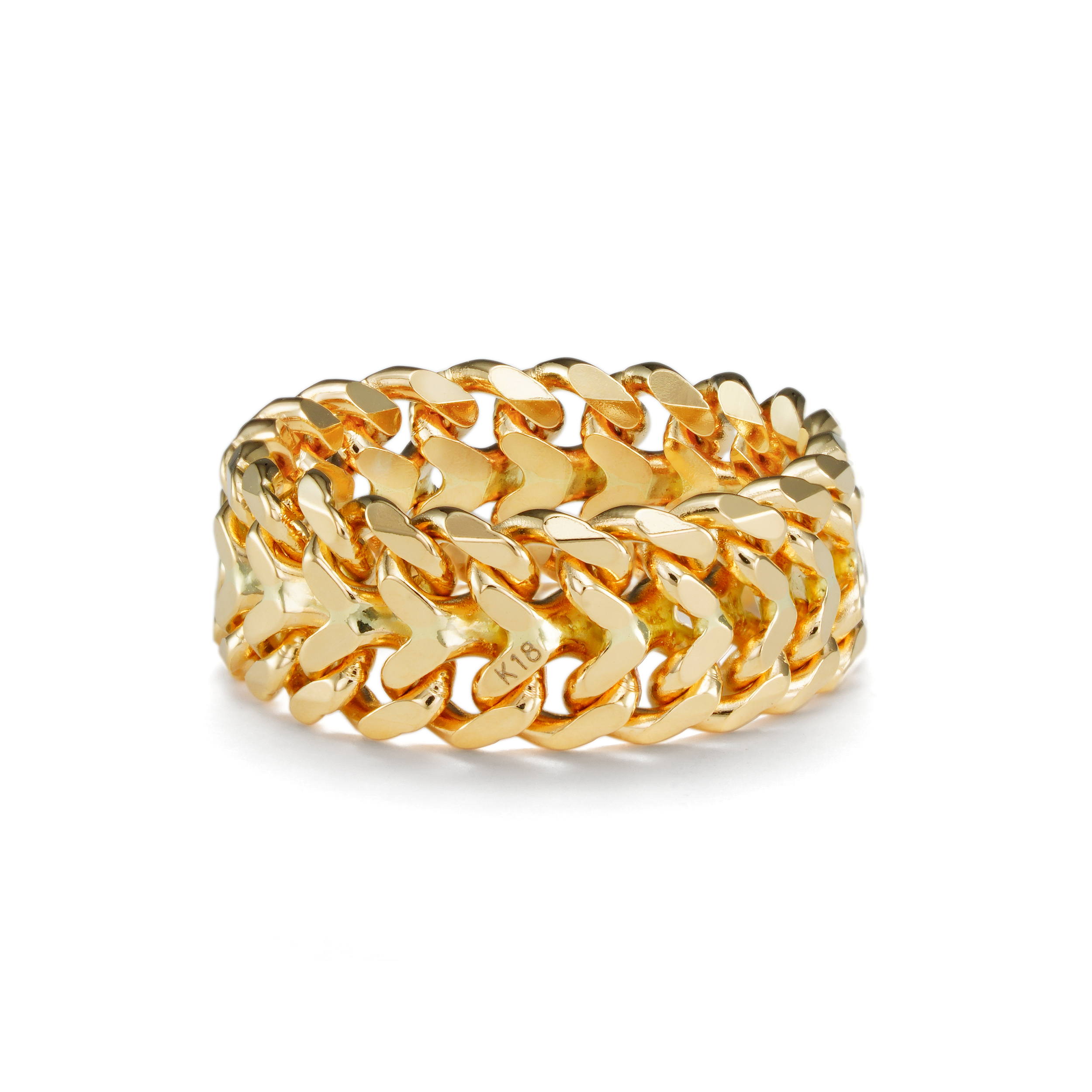 新品　18金 K18 YG ビスマルク　リング （サイズよく読んで下さい） 新品 18金 K18 YG ビスマルク リング （サイズよく読んで下さい