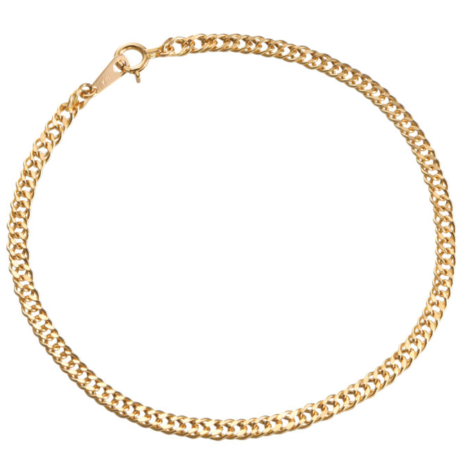 K18 18金  中空 喜平ブレスレット 2面ダブル 2.9mm幅 15cm~22cm 引輪 選べるサイズ