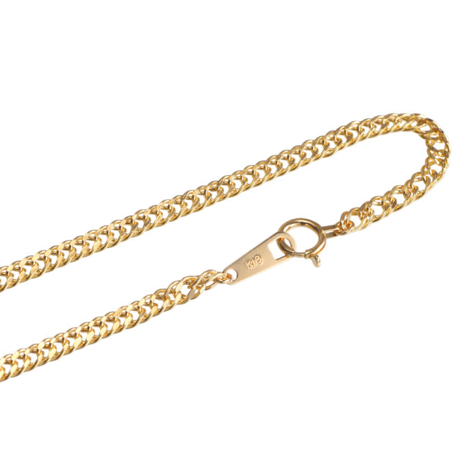 K18 18金 喜平ネックレス 中空 2面ダブル 2.9mm幅