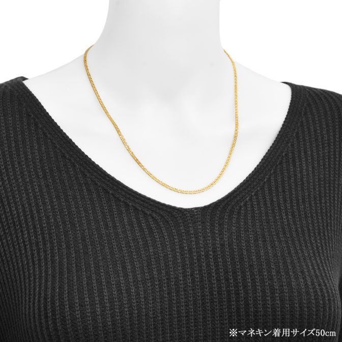 K18 18金 喜平ネックレス 中空 2面ダブル 2.9mm幅