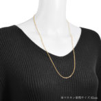 K18 18金 喜平ネックレス 中空 2面ダブル 2.3mm幅