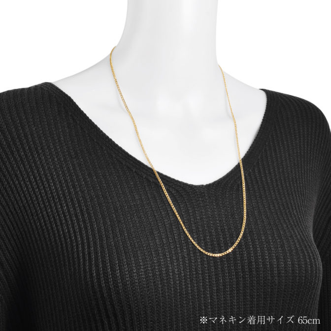 K18 18金 喜平ネックレス 中空 2面ダブル 2.3mm幅