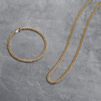 K18 18金 喜平チェーン 中空 2面ダブル 2.9mm幅