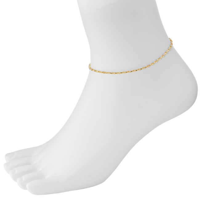 K18 18金 ロロマリーナ アンクレット 2.7mm幅