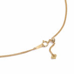 K18 喜平ネックレス 2面シングル 1.6mm幅 45cm フリーアジャスター ハートエンド