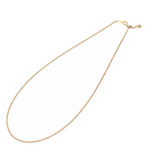 K18 喜平ネックレス 2面シングル 1.6mm幅 45cm フリーアジャスター ハートエンド