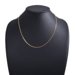 K18 喜平ネックレス 2面シングル 1.6mm幅 45cm フリーアジャスター ハートエンド