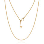 K18 喜平ネックレス 2面シングル 1.6mm幅 45cm フリーアジャスター ハートエンド