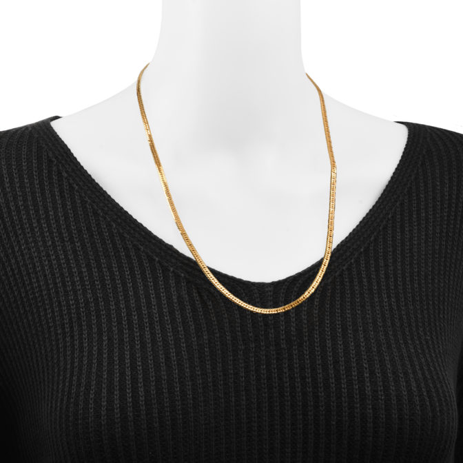 K18 18金 喜平ネックレス 8面トリプル フラットカット 22g 55cm