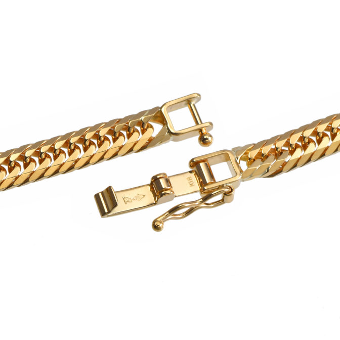 K18 18金 喜平ネックレス 8面トリプル フラットカット 30g 60cm