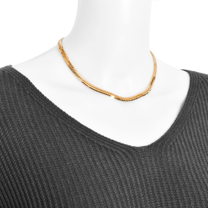 K18 18金 喜平ネックレス 8面トリプル フラットカット 30g 40cm