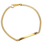 K18 プレート 喜平ブレスレット 2面シングル 18cm 引輪