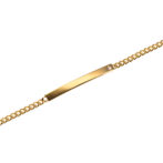 K18 プレート 喜平ブレスレット 2面シングル 18cm 引輪