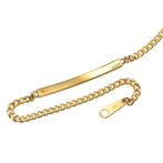 K18 プレート 喜平ブレスレット 2面シングル 18cm 引輪