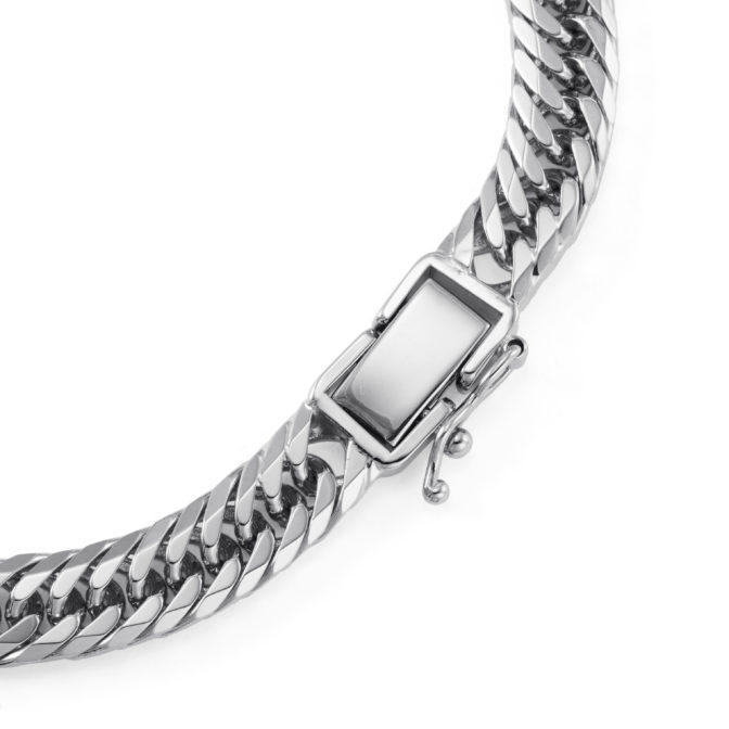 K18WG 18金 ホワイトゴールド 喜平ブレスレット 8面トリプル 20g 18cm