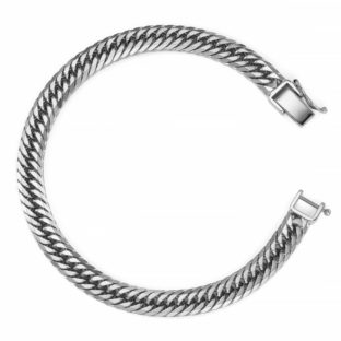 K18WG 18金 ホワイトゴールド 喜平ブレスレット 8面トリプル フラットカット 20g 20cm 6mm幅 中折れ