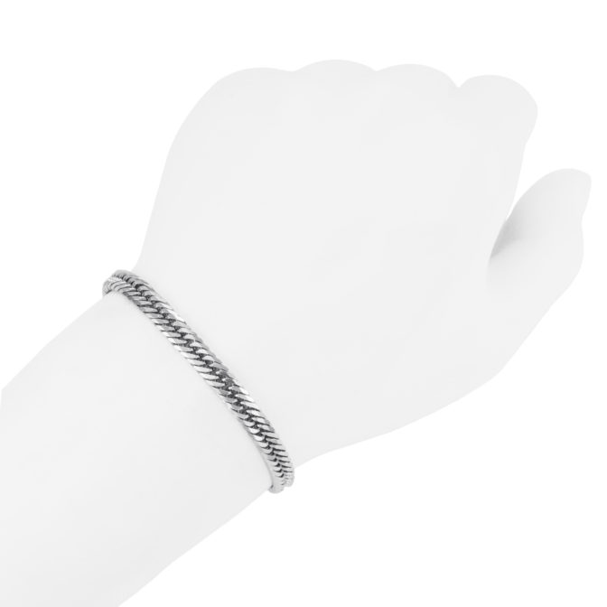 K18WG 18金 ホワイトゴールド 喜平ブレスレット 8面トリプル 20g 20cm