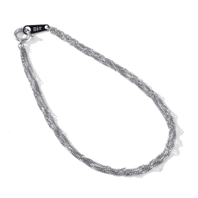 Pt999 純プラチナ スクリュー 2連ブレスレット 17cm