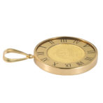 K24 純金 コインペンダント クラウン & 獅子 1/25oz ガラス時計 ゴールド