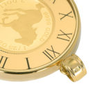 K24 純金 コインペンダント ツバルホース 1/25oz ガラス時計 ゴールド & グリッター