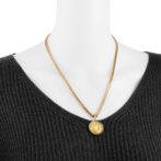 K24 純金 コインペンダント ツバルホース 1/25oz ガラス時計 ゴールド & グリッター