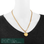 K24 純金 コインペンダント ツバルホース 1/25oz ガラス時計 ゴールド & グリッター