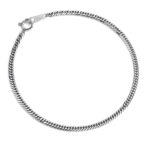 Pt999 純プラチナ 喜平 ブレスレット 6面ダブル 3.7g 2.4mm幅 18cm