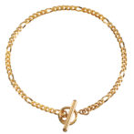 K18 18金 OT フィガロブレスレット 6面カット 2.7mm幅 18cm