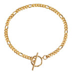 K18 18金 OT フィガロブレスレット 6面カット 3.5mm幅 18cm