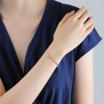 K18 18金 OT フィガロブレスレット 6面カット 3.5mm幅 18cm