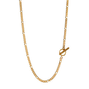 K18 18金 6面カット OT フィガロチェーン ネックレス 2.7mm幅 45cm