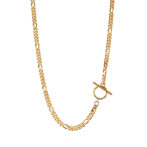 K18 18金 OT フィガロネックレス 6面カット 3.5mm幅 45cm