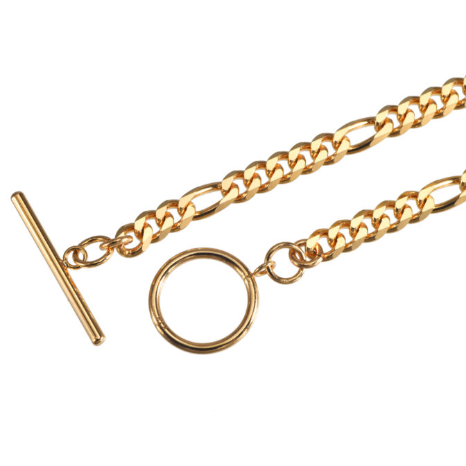 K18 18金 OT フィガロネックレス 6面カット 3.5mm幅 45cm