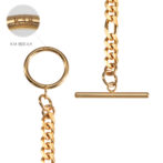 K18 18金 OT フィガロネックレス 6面カット 3.5mm幅 45cm