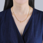 K18 18金 OT フィガロネックレス 6面カット 3.5mm幅 45cm