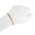 K18 18金 ハートビスマルク ブレスレット 6.5mm幅