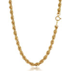 K18 18金 ロープ ネックレス 5.4mm幅