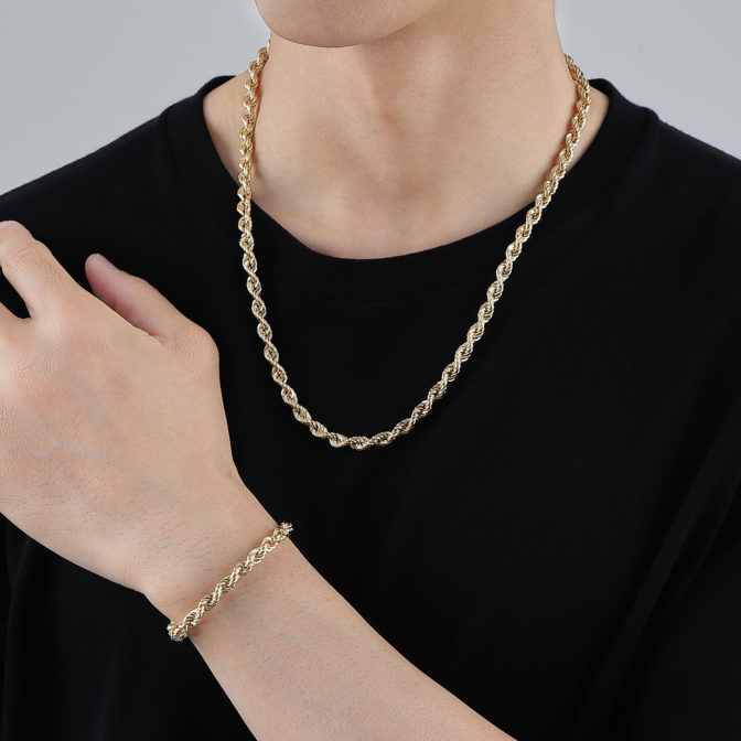 K18 18金 ロープ チェーン 5.4mm