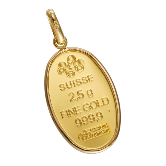 K24 純金 コイン インゴット ペンダント マリア 2.5g オーバル シンプルフレーム