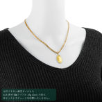 K24 純金 コイン インゴット ペンダント マリア 2.5g オーバル シンプルフレーム